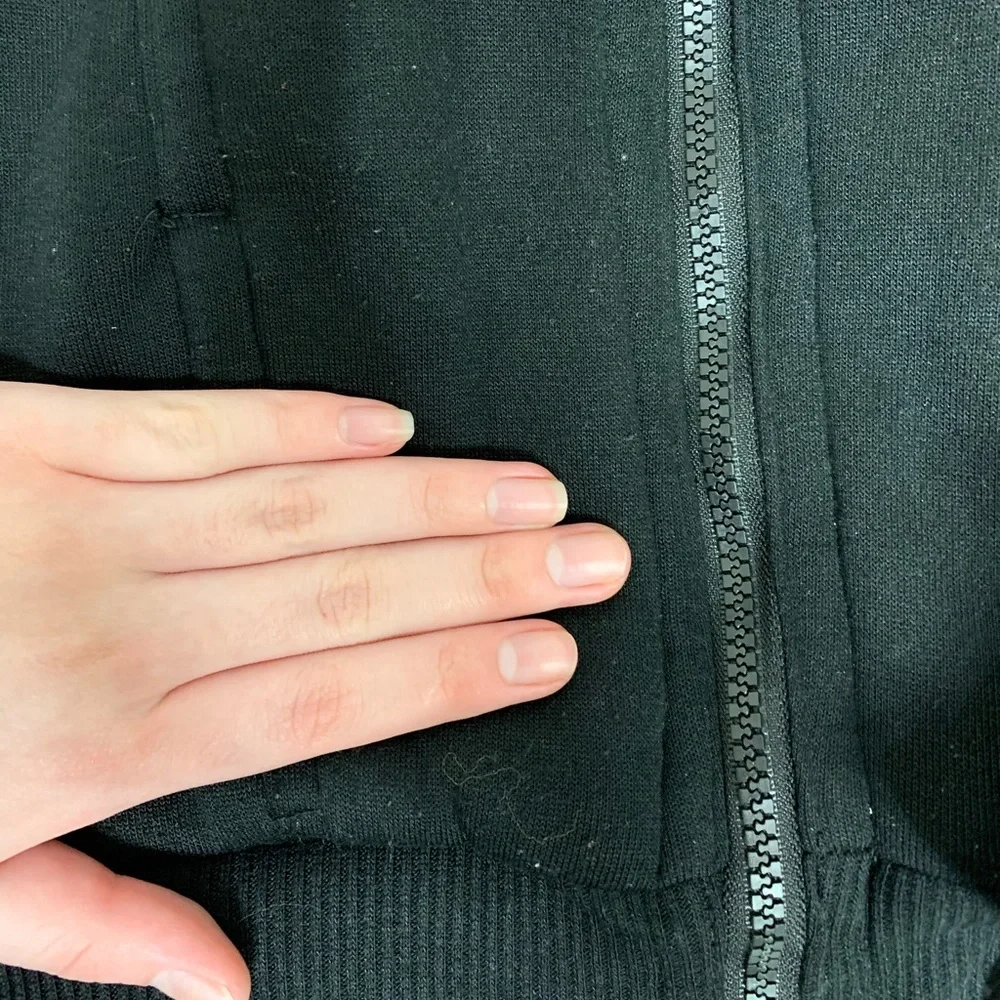 Black fluffy puffer/snow jacket